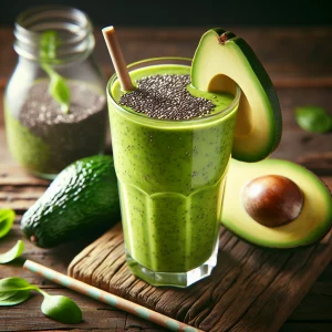Batido de proteínas keto con aguacate