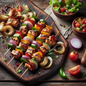 Brochetas de pollo keto, jugosas y fáciles