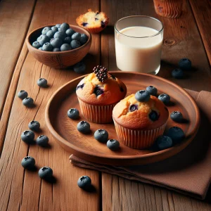 Muffins de arándanos keto, suaves y dulces