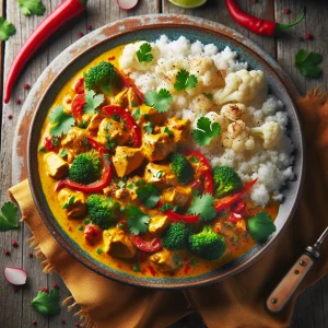 Pollo al curry keto lleno de sabor
