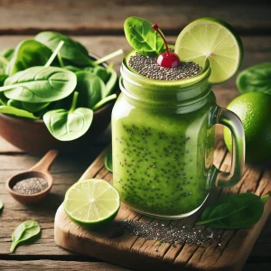 Smoothie verde keto refrescante y nutritivo