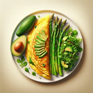 Tortilla de espárragos keto, saludable y ligera
