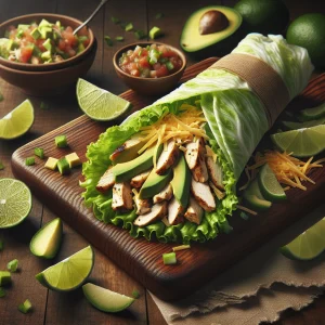Wrap de pollo keto, fácil y saludable