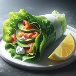 Wrap de salmón ahumado keto, ligero y fresco