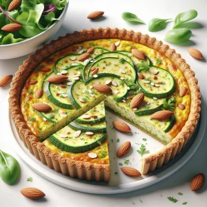 Quiche de calabacín y queso keto, sin gluten