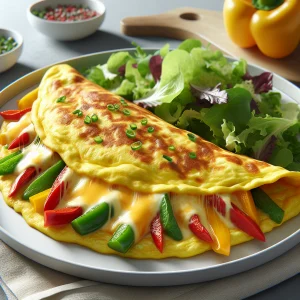 Tortilla de pimientos y queso keto, esponjosa y deliciosa