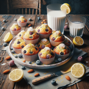 Muffins de limón y frutas rojas keto, esponjosos y saludables