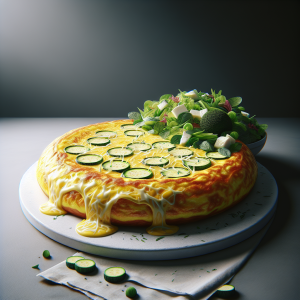 Tortilla de calabacín y queso keto, esponjosa y deliciosa
