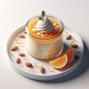 Flan de almendra y naranja keto, cremoso y sin azúcar