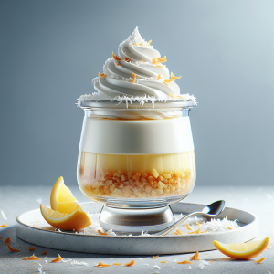 Flan de coco y limón keto, cremoso y sin azúcar