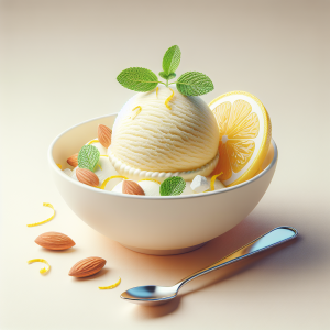 Helado de limón y almendra keto, cremoso y sin azúcar