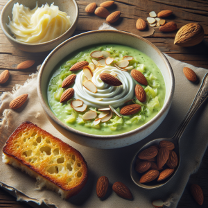Sopa de col y almendra keto, cremosa y ligera