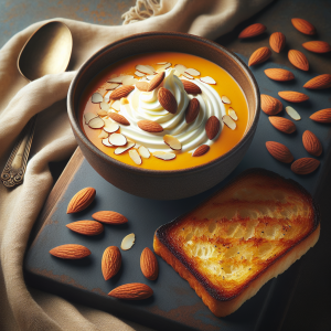 Sopa de naranja y almendra keto, cremosa y ligera