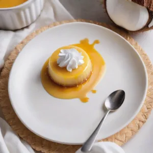 Flan de Limón y Coco Keto