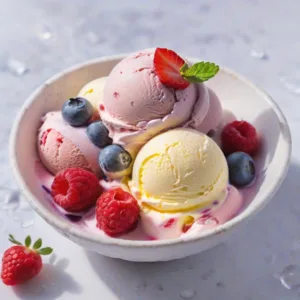 Helado de Limón y Frutas Rojas Keto