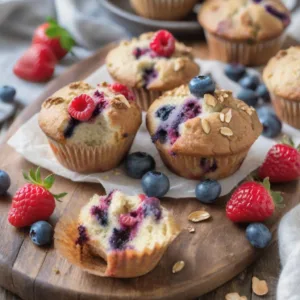 Muffins de Nuez y Frutas Rojas Keto