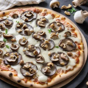 Pizza de Champiñones y Nuez Keto