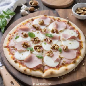 Pizza de Jamón y Nuez Keto