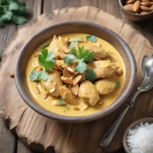 Pollo al Curry con Almendra Keto