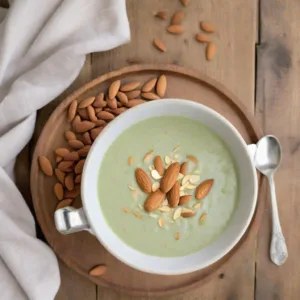 Sopa de Espárragos y Almendra Keto