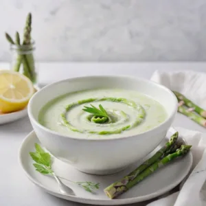 Sopa de Espárragos y Limón Keto