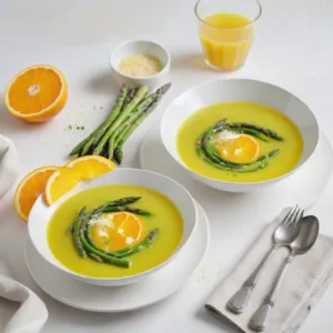 Sopa de Espárragos y Naranja Keto