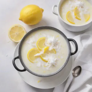 Sopa de Limón y Coco Keto