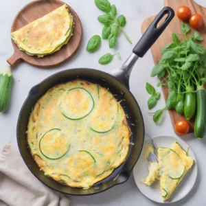Tortilla de Calabacín y Queso Keto