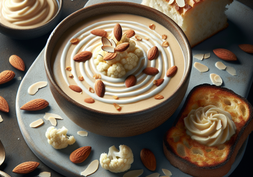 Crema de coliflor y almendra keto, cremosa y sin carbohidratos