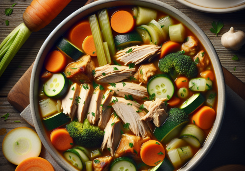 Estofado de pollo con verduras keto, reconfortante y sin carbohidratos