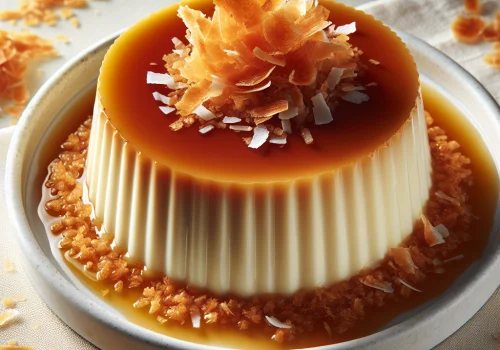 Flan de coco keto, dulce y saludable