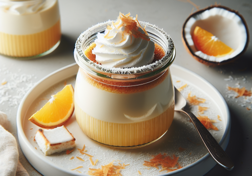 Flan de coco y naranja keto, cremoso y sin azúcar