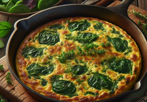 Frittata de espinacas keto, fácil y deliciosa