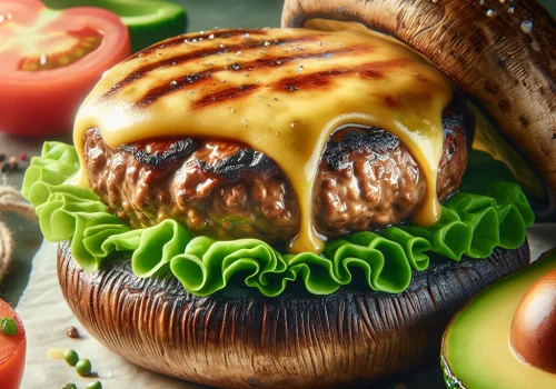 Hamburguesa de portobello keto, sin pan y deliciosa