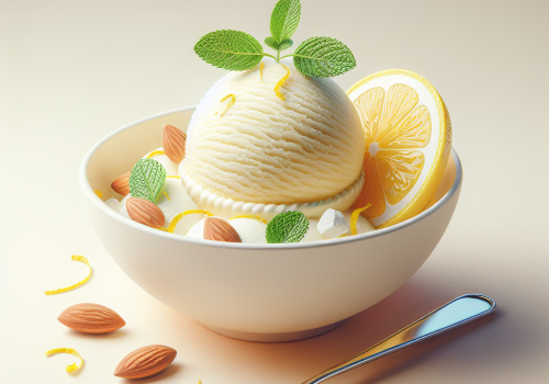 Helado de limón y almendra keto, cremoso y sin azúcar