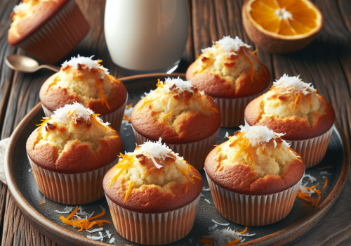 Muffins de coco y naranja keto, esponjosos y saludables