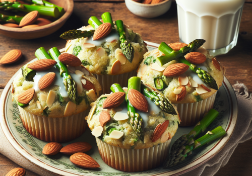 Muffins de espárragos y almendra keto, esponjosos y saludables