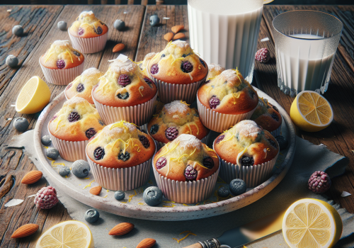 Muffins de limón y frutas rojas keto, esponjosos y saludables