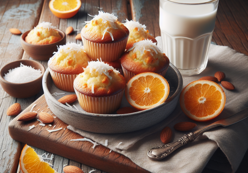 Muffins de naranja y coco keto, esponjosos y saludables