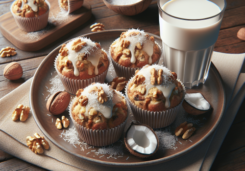 Muffins de nuez y coco keto, esponjosos y saludables