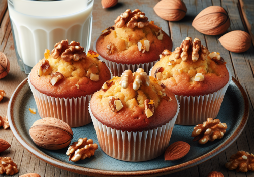 Muffins de nuez y naranja keto, esponjosos y saludables