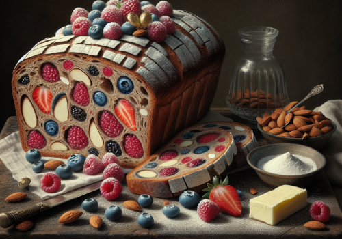 Pan de frutas rojas y almendra keto, esponjoso y sin gluten