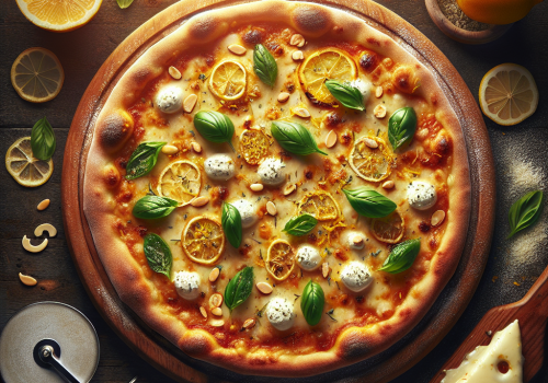 Pizza de limón y almendra keto, crujiente y deliciosa