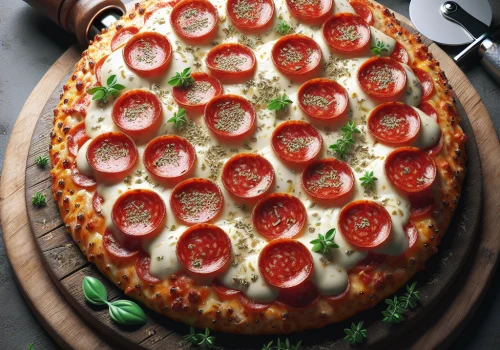 Pizza de pepperoni keto, crujiente y deliciosa