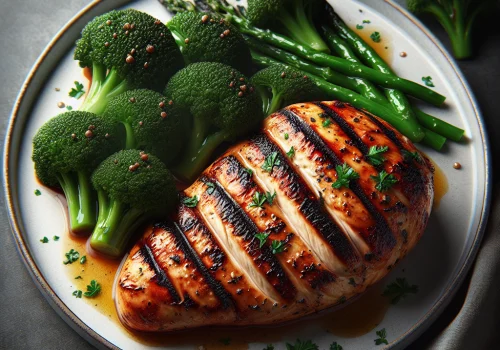 Pollo al ajillo con brócoli keto, jugoso y saludable