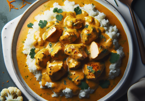 Pollo al curry con naranja keto, sabroso y bajo en carbohidratos