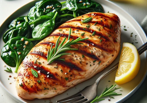Pollo al romero con espinacas keto, jugoso y saludable