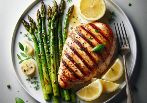 Pollo con espárragos y limón keto, ligero y saludable