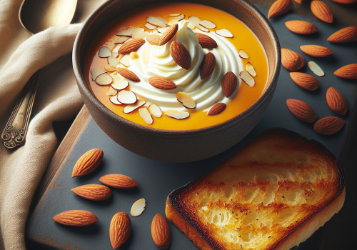 Sopa de naranja y almendra keto, cremosa y ligera