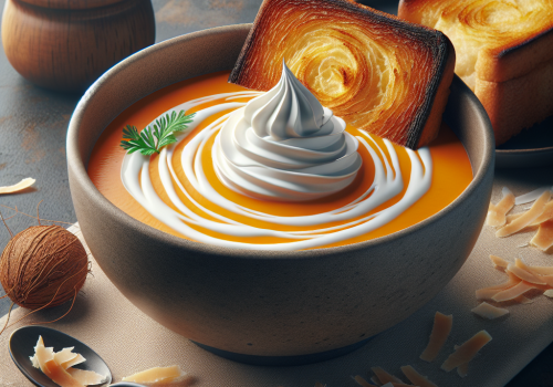 Sopa de naranja y coco keto, cremosa y ligera
